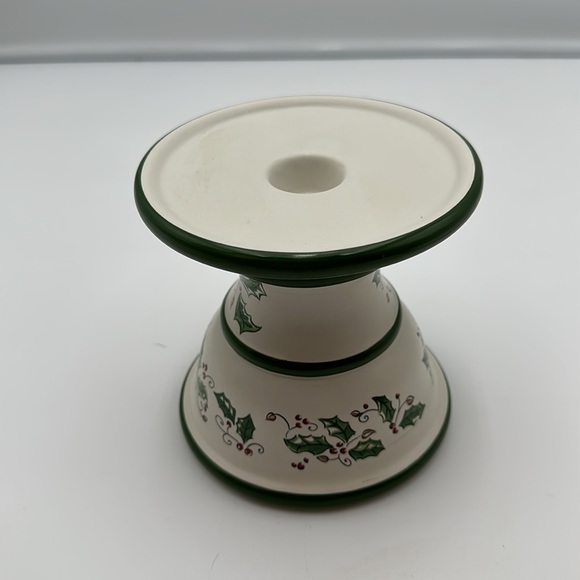 Holly Holiday Candle Holder Pillar or Taper - Picture 6 of 16